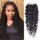 Brazilian Virgin Curly Lace Closure 4x4 Three Part Unprocessed Virgin Human Hair Curly Lace Closure Natural Black 14 inch