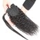 Clip in Ponytail Extension Kinky Curly Human Hair Wrap Around Curly Wavy Ponytails with Magic Paste 10A Real Virgin Brazilian Human Hair Ponytail Hairpiece Fashion Full Hair 16 Inch