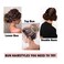 Vinzar Hair Bun Hairpieces Extensions Curly Wavy Synthetic Hair Fibers Elastic Scrunchie Updo Hair Wig Scrunchies for Women and Girls (Light Golden Brown)