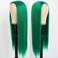 QD-Tizer Long Straight Hair Green Color Synthetic None Lace Wigs for Fashion Women Heat Resistant Synthetic Hair Wigs 24 inch