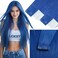 Loxxy Blue Human Tape in Hair Extensions 14inch Hair Extensions Real Human Hair 25g Skin Weft Natural Hair for Women Tape in Human Hair Extensions Straight Hair for Women 10 Pieces