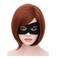 MAGQOO Dark Orange Wig Side Part 12 Inches Short Straight Bob Wig Reddish Brown Hair Wigs Women Girls Synthetic Halloween Costume Cosplay Wig with Wig Cap