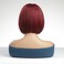 MAGQOO Burgundy Dark Wine Red Wig with Bangs 12 Inches Burgundy Bob Wig Short Straight Dark Red Hair Wigs Burgundy Wig for Women Synthetic Heat Resistant