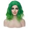 MAGQOO Green Wig Wig Green Bob Wigs for Women Short Curly Wavy Ombre Green Wigs Synthetic St.Patrick's Day Wigs Wig Cap Included