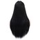 MAGQOO Black Wig with Bang Long Straight Black Wigs for Women Girls Heat Resistant Hight Density Synthetic Wigs (Black)