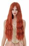 28 Inches Auburn Wigs for Women Long Copper Red Wavy Wig with Bangs Synthetic Natural Ginger Wig for Cosplay,Halloween,Daily Use