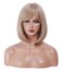 14 Inches Strawberry Blonde Wigs for Women Short Straight Bob Wig with Bangs Synthetic Hair for Daily Use,Cosplay, Halloween