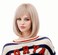14 Inches Strawberry Blonde Wigs for Women Short Straight Bob Wig with Bangs Synthetic Hair for Daily Use,Cosplay, Halloween