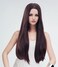 28 Inches Brown Wigs for Women Long Straight Wig with Bangs Synthetic Natural Wig for Cosplay,Halloween,Daily Use