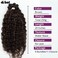 D&Eacute;BUT Synthetic Hair 8 Bundles with Simple Closure Water Wave High Temperature Fiber Wavy Hair Weave 9PCS 20 Inches 240G Brown