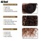 D&Eacute;BUT Curly Hair 3 Bundles with Easy Closure Synthetic High Temperature Fiber Long Deep Curly Heat Resistant Hair Weave 4pcs/Pack 16 Inches Total 300g 3 Tones Ombre Highlight Brown Color
