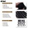 D&Eacute;BUT Wavy Long Synthetic Hair 6 Bundles with Easy Closure Body Wave High Temperature Fiber Hair Weave 7PCS 320g 1B Color