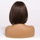 BERON Dark Brown Short Wigs Straight Bob Hair Wig for Women Wigs with Bangs Synthetic Daily Use Wigs Wig Cap Include