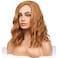 BERON Strawberry Blonde Wigs for Womens Short Curly Wavy Wig Girls Blonde Brown Side Part Wigs Shoulder Length Heat Resistant Synthetic Cosplay Party or Daily Used