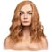 BERON Strawberry Blonde Wigs for Womens Short Curly Wavy Wig Girls Blonde Brown Side Part Wigs Shoulder Length Heat Resistant Synthetic Cosplay Party or Daily Used