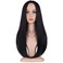 BERON Black Wigs Straight Long Wig Middle Part Women's Wig for Cosplay Halloween Party or Daily Use Wig Cap Included