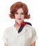 Rugelyss Auburn Short Wavy Wigs with Bangs Vintage Curly Copper Red Hair Wig Synthetic Wigs for Women for Cosplay or Halloween