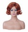 Rugelyss Auburn Short Wavy Wigs with Bangs Vintage Curly Copper Red Hair Wig Synthetic Wigs for Women for Cosplay or Halloween