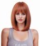 Rugelyss Auburn Short Straight Bob Wig with Bangs 12 Inches Copper Red Ginger Synthetic Hair Wigs for Women and Girl with Wig Cap fits for Halloween and Cosplay Costume Party