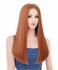 Rugelyss Long Straight Auburn Wig 22 Inches Copper Red Synthetic Hair Ginger Wigs for Women Suitable For Daily Life or Party with Wig cap
