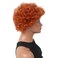 STfantasy Ginger Orange Short Afro Curly Womens Wig with Earing + Necklaces Heat Resistant Fluffy Synthetic Hair Wigs for Womens Ladies Cosplay Daily Costume Anime Halloween Copper Wig