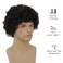 Mens Black Short Curly Wig California Synthetic Heat Resistant Wigs for Cosplay Costume Daily Use