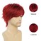 Mens Red Short Wig with Bangs Synthetic Natural Looking Halloween Cosplay Hair Wigs