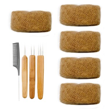 Real Human Hair Dreadlock Extensions for Man/Women Full Head Handmade Permanent loc Extensions Bundles Can Be Dyed Bleached Curled