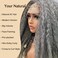 SOKU Afro Kinky Straight Lace Front Grey Wig 20 Inch T Part Salt and Pepper Wigs for Black Women Transparent Swiss Lace with Baby Hair Natural 4C Wigs