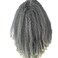 SOKU Afro Kinky Straight Lace Front Grey Wig 20 Inch T Part Salt and Pepper Wigs for Black Women Transparent Swiss Lace with Baby Hair Natural 4C Wigs