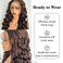 13x6 Lace Frontal Wig 30 Inch Natural Brown Loose Wave Pre Plucked Hairline with Baby Hair Transparent Swiss Lace Glueless Heat Resistant Synthetic Wig