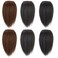 Black Invisible Human Hair Toppers For Women Seamless Clip In Hair Extension Hair Piece Short Fake Fringe Hair Lining of Hair Top Hairpieces,Hair Extensions, Hair Bangs Accessories(25cm, Black)