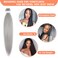 Braiding Hair Pre Stretched 16 Inch 3 Packs, Grey Pre stretched Braiding Hair for Professional Braiding Hair Extensions, Hot Water Setting Yaki Texture Synthetic Hair