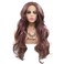 xiweiya Purple Wavy Lace Front Wig Long Curly Wave Smoke Pink Hair Mixed Synthetic Lace Front Wigs Heat Resistant Glueless Wavy Wig Hand Tied Wigs 13x3 lace wig 24inch