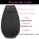 Kinky Straight Clip in Hair for Black Women Full Head Yaki Kinky Straight Synthetic Hair Extensions Clip ins Hair Natural Black 4Pcs 11 Clips 165g/Set (20inch)