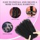 Afro Kinkys Bulk Human Hair 30g/Pack for Mini Twist, Braiding Hair for Dreadlocks, Loc Repair, Twists, Dreadlock Extensions No Short Hair Natural Black 18 Inch