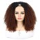 Quantum Love V part Curly Wigs Afro Curly Twist Out African American Wig for Black Women Afro Bomb Ombre Brown Kinky Curly Synthetic Glueless Wig 16 Inches