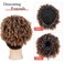 Halcyon Curly Ponytail Extension for Black Women Drawstring Ponytail Hair Extensions (6inch, Ombre Brown)