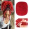 Afro Kinkys Bulk Human Hair for Dreadlock Extensions, Braiding Hair, Loc Repair, Dreadlock Extensions, Twists, Braids - 8 Inches Long, 30,1 Oz(8inch, Red)