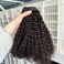 Mongolian Afro Kinky Curly Human Hair 3 Bundles (12 14 14 Inchs) Afro Curly Weave Hair Extensions for Black Women Unprocessed Virgin Hair Afro Kinky Human Hair Bundles Natural Color