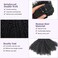 Mongolian Afro Kinky Curly Human Hair 3 Bundles (12 14 14 Inchs) Afro Curly Weave Hair Extensions for Black Women Unprocessed Virgin Hair Afro Kinky Human Hair Bundles Natural Color
