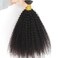 ZigZag Hair Afro Kinky Curly Flat Tip Human Hair Extensions 4B 4C Flat Tip Keratin Hair Extensions 100strands Hair Extensions Fusion Human Hair Natural Color (4B 4C, 20 Inch)
