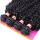 Afro Kinky Curly Synthetic Hair Weave 4 Bundles 16 18 18 20 Inches Color 1B Black Jerry Curl Synthetic Hair Weft Extensions