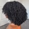 Afro Kinky Curly Wig with bangs Glueless Scalp Top Full Machine Made Human Hair Wigs for Black Women 200Density Kinky Curly Brazilian Human Hair Wig 20inch Natural Color