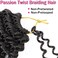 Passion Twist Hair-14 Inch 7 Packs Water Wave Crochet Hair,Black Curly Wrapping Hair For Women Braiding Hair Passion Twist/Butterfly Locs/Spring Twists Crochet Braids(14 Inch, 1B#)
