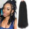 Passion Twist Hair-14 Inch 7 Packs Water Wave Crochet Hair,Black Curly Wrapping Hair For Women Braiding Hair Passion Twist/Butterfly Locs/Spring Twists Crochet Braids(14 Inch, 1B#)