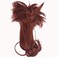 Aimole Adjustable Messy Style Ponytail Clip-on Straight Wig Short Extensions Hair Synthetic Hairpiece (130 Copper red)