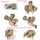 Aimole Adjustable Messy Style Ponytail Clip-on Straight Wig Short Extensions Hair Synthetic Hairpiece (130 Copper red)