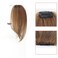 10Inch 2pcs Layeder Remy Hair Long Bangs Side Bangs False Bangs Clip-In Bangs Human Hair Extension Middle Part Fringe Hair Pieces Fake Fringe Invisible Bangs for Women Light Brown