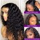 Bling Hair 30 Inch Lace Front Wigs Human Hair Deep Wave Human Hair Wigs for Women Glueless HD Lace Front Wigs Human Hair Pre Plucked 180% Density 13x4 Deep Wave Frontal Wig Natural Hairline